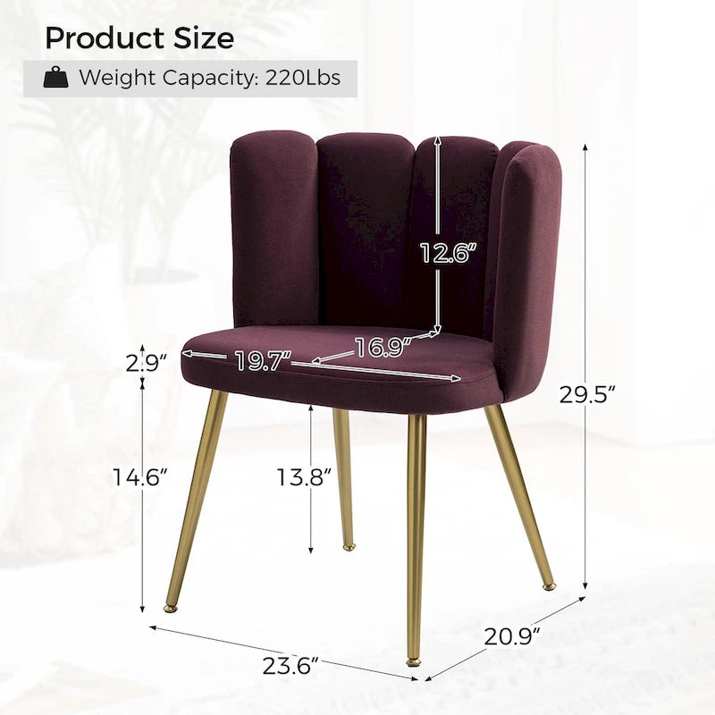Chaise d'appoint avec dossier capitonné