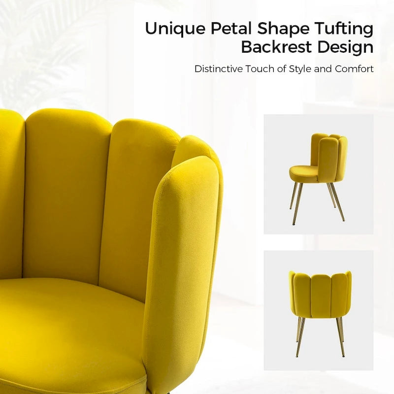 Chaise d'appoint avec dossier capitonné