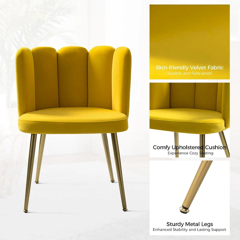 Chaise d'appoint avec dossier capitonné