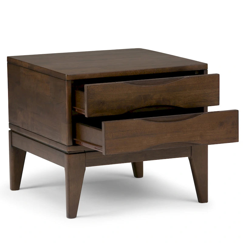 Table d'appoint carrée en bois massif