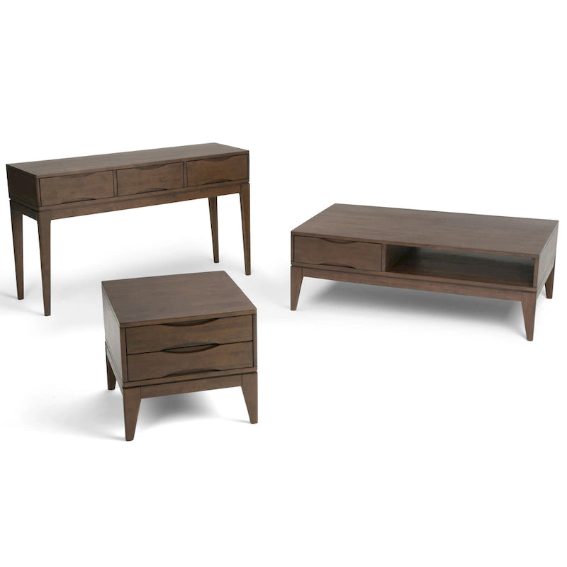 Table d'appoint carrée en bois massif