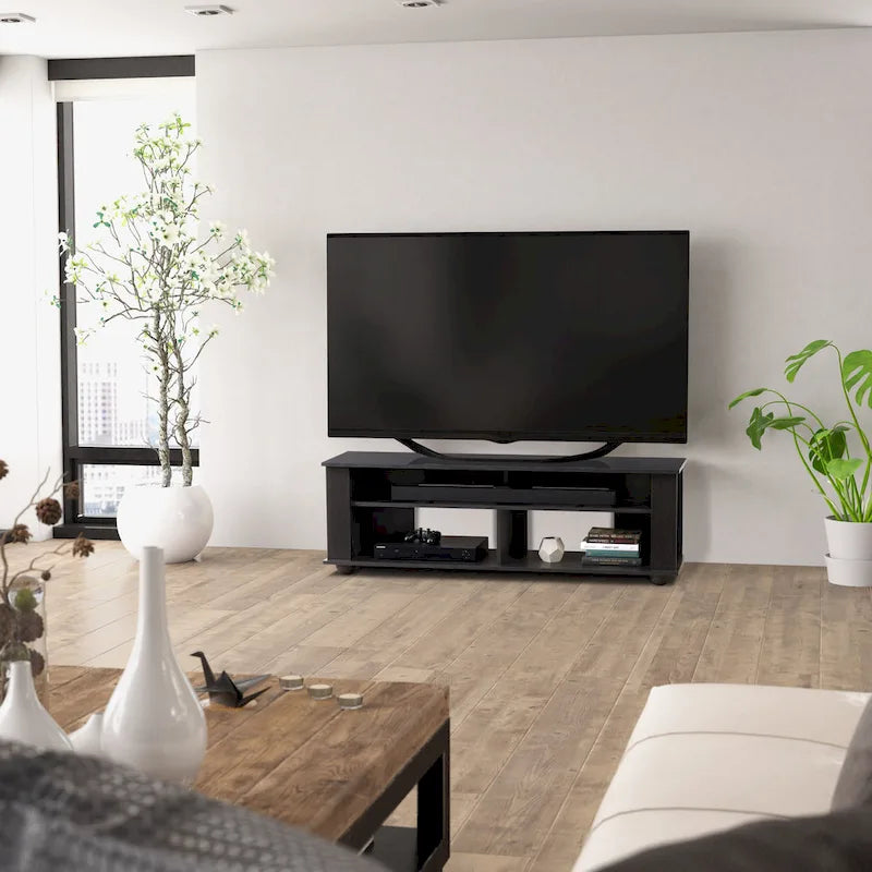 Meuble TV en bois noir