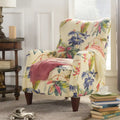 Fauteuil tapissé à motif floral