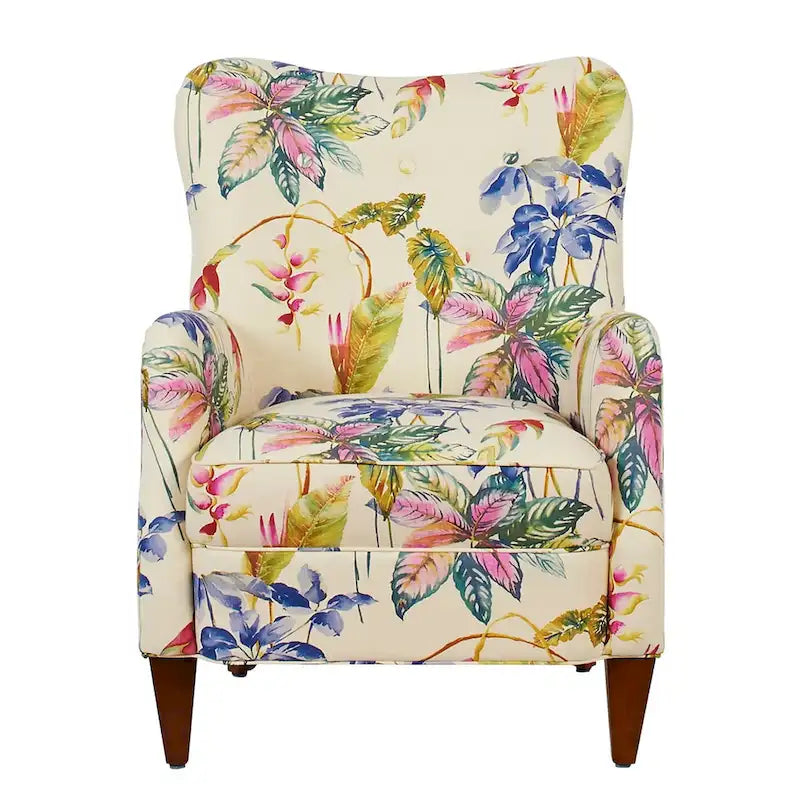 Fauteuil tapissé à motif floral