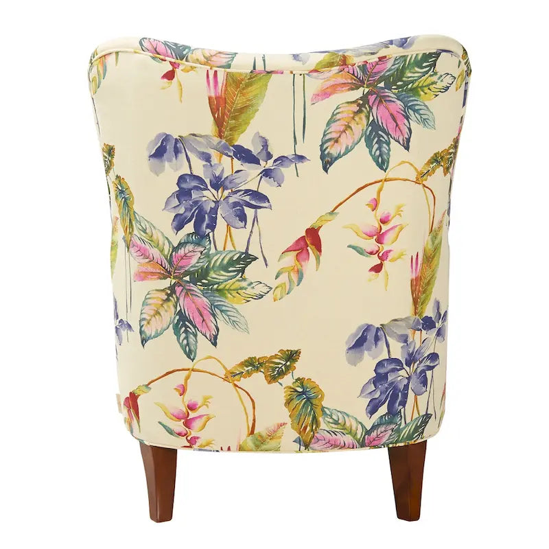 Fauteuil tapissé à motif floral