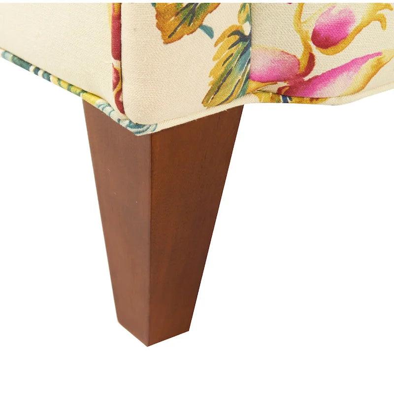 Fauteuil tapissé à motif floral