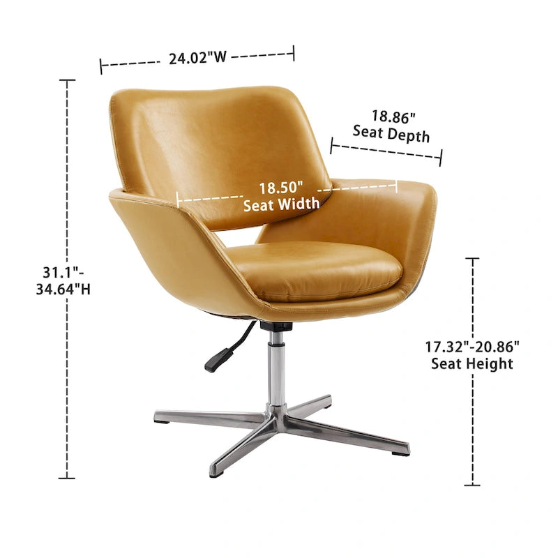 Fauteuil de bureau pivotant et réglable