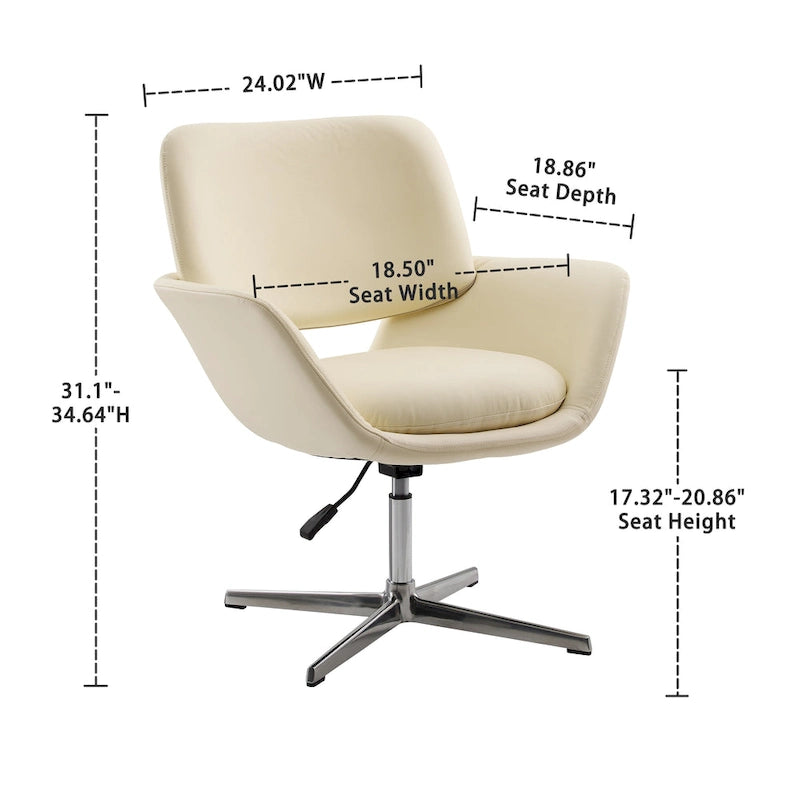 Fauteuil de bureau pivotant et réglable