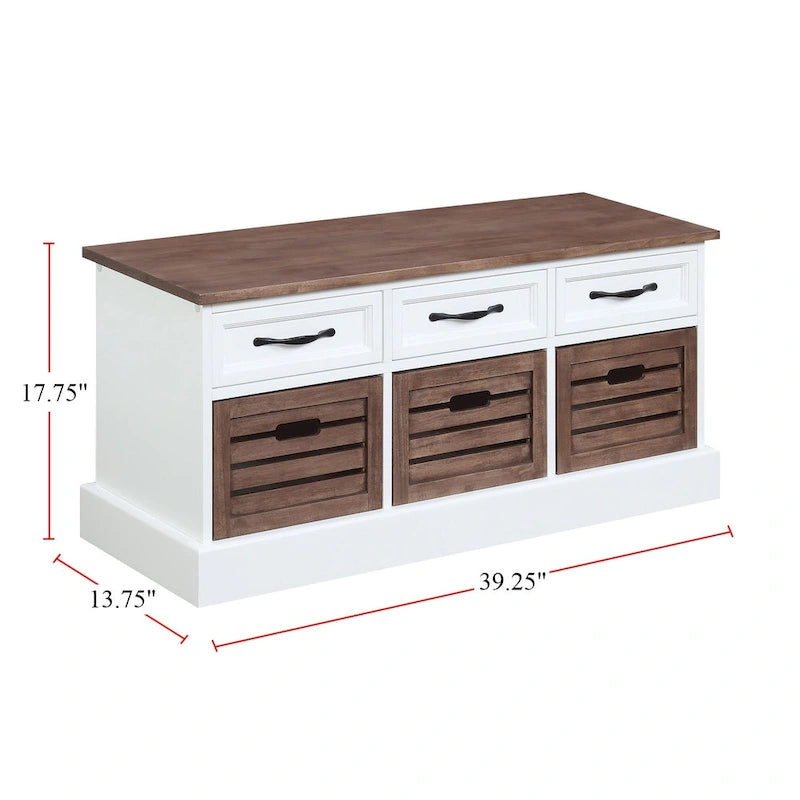 Banc de rangement 3 tiroirs