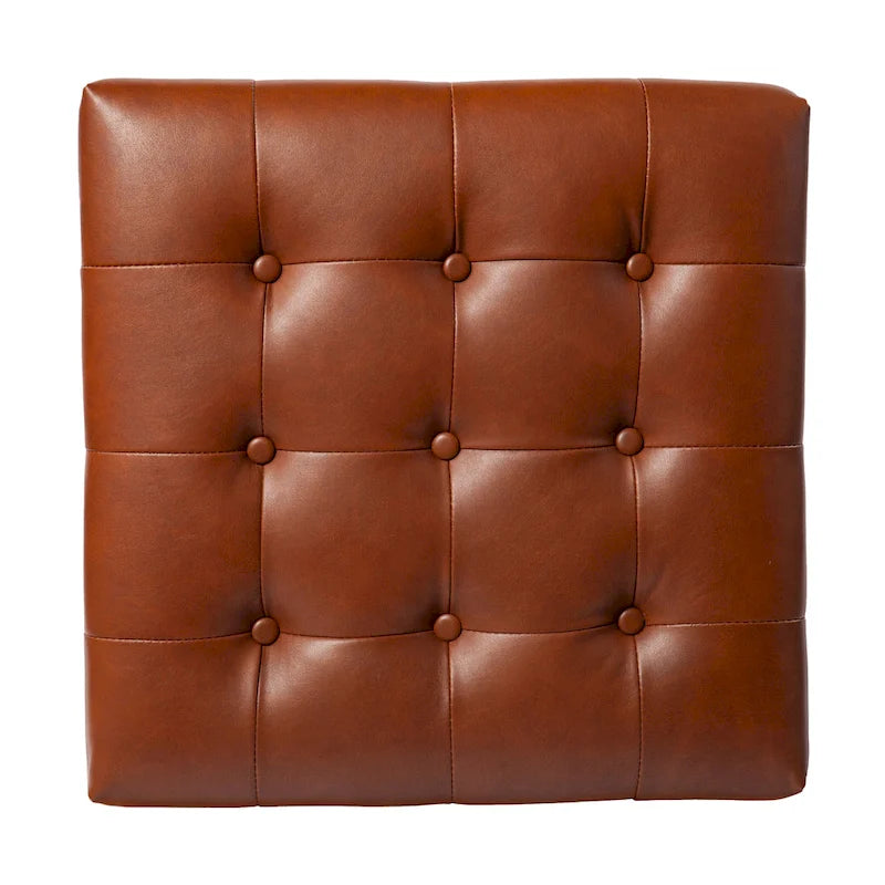 Mini-ottoman marron selle
