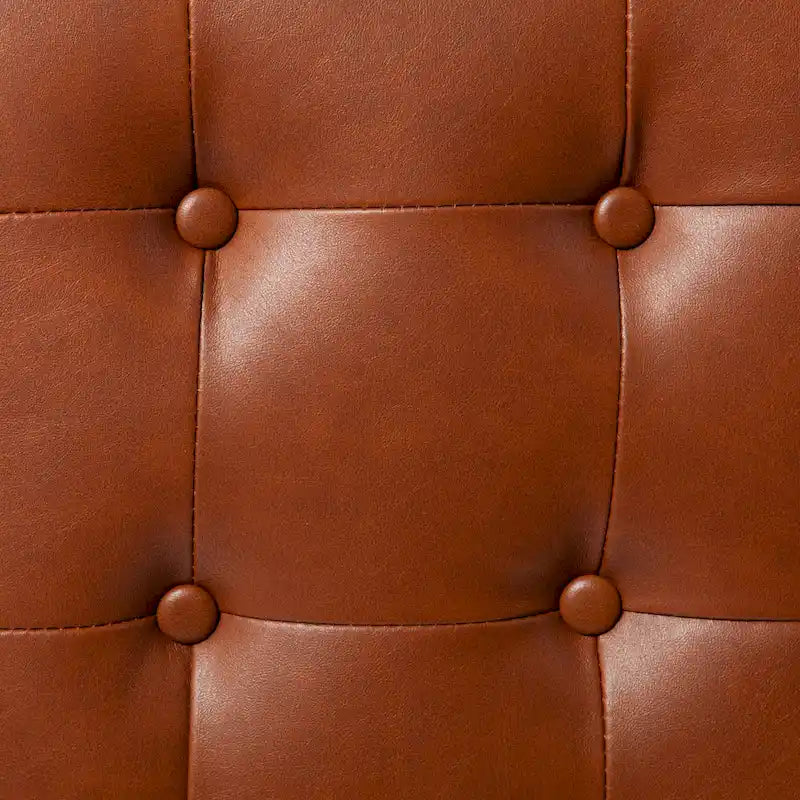 Mini-ottoman marron selle