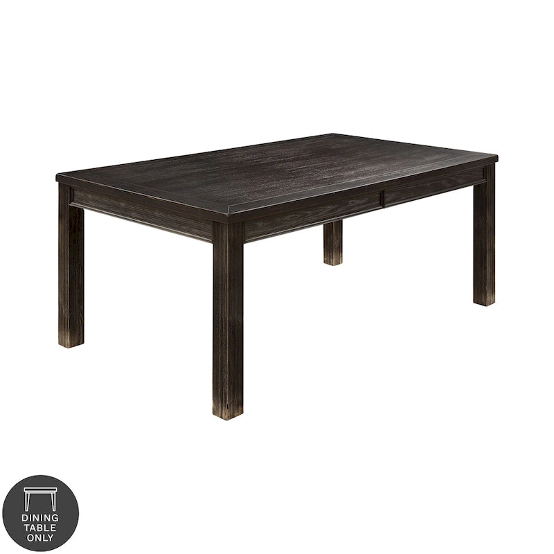 Table de salle à manger noire en bois massif
