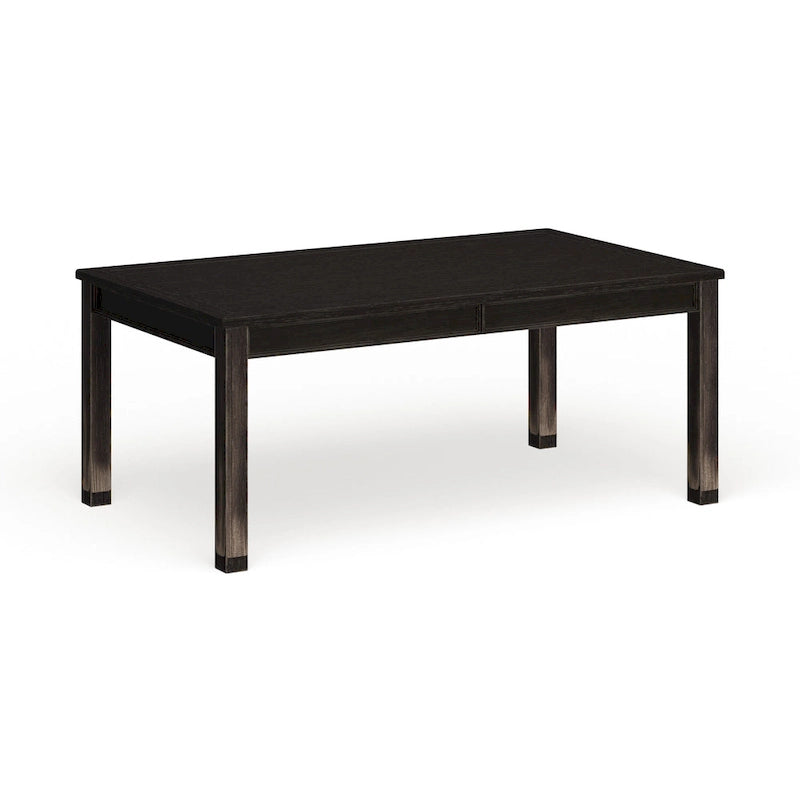 Table de salle à manger noire en bois massif