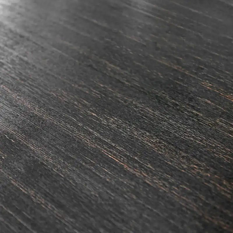 Table de salle à manger noire en bois massif