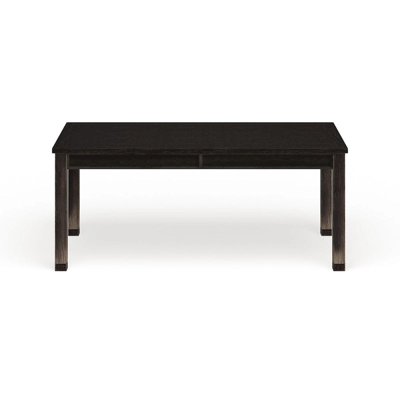 Table de salle à manger noire en bois massif
