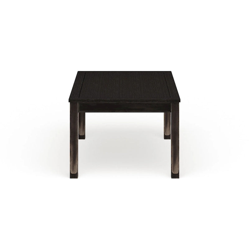 Table de salle à manger noire en bois massif