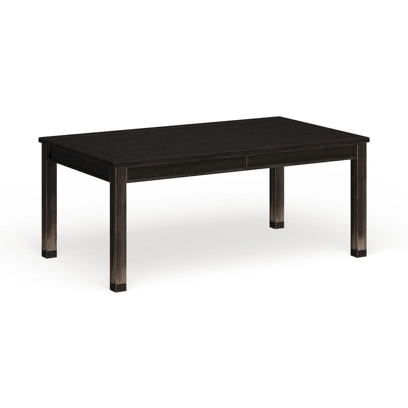 Table de salle à manger noire en bois massif