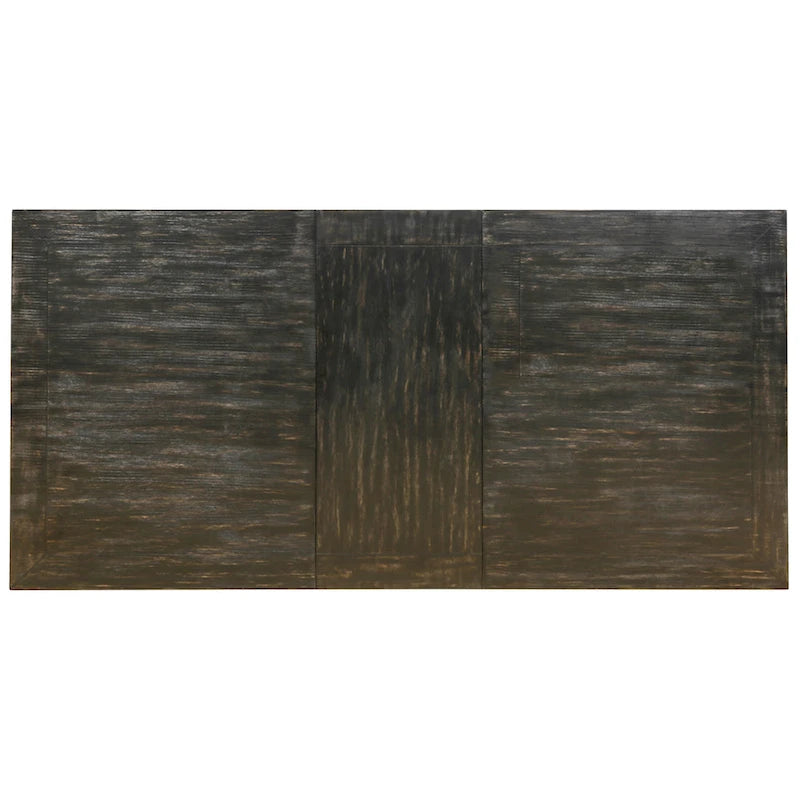 Table de salle à manger noire en bois massif