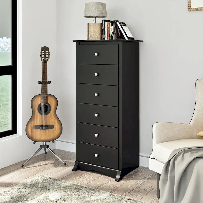 Meuble de rangement à six tiroirs pour chambre à coucher