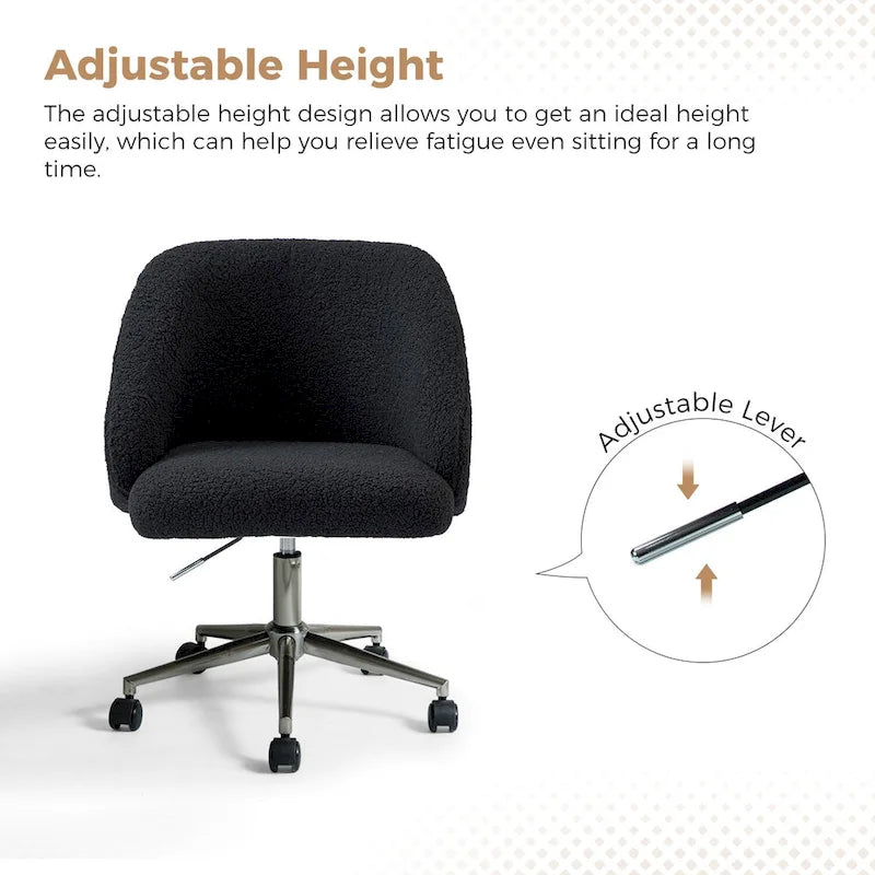 Chaise de bureau pivotante à hauteur réglable