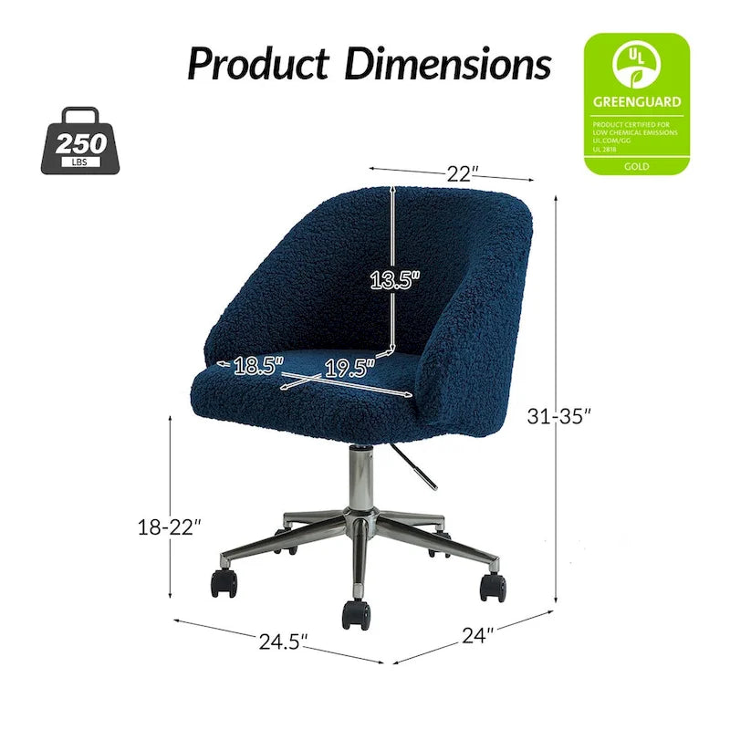 Chaise de bureau pivotante à hauteur réglable