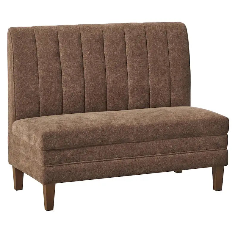 Banquette souple à dossier rayé vertical
