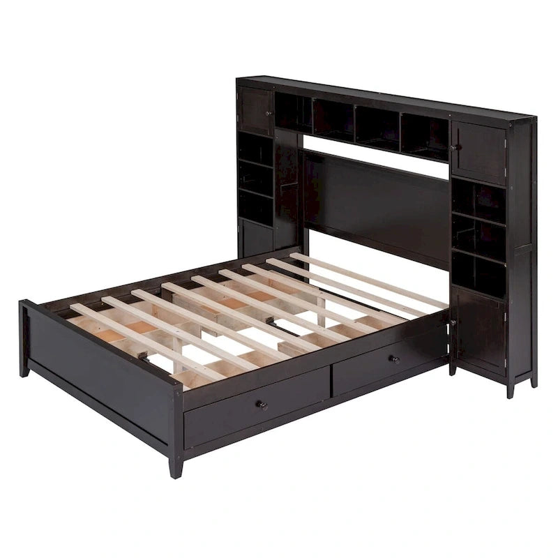 Lit en bois pleine grandeur