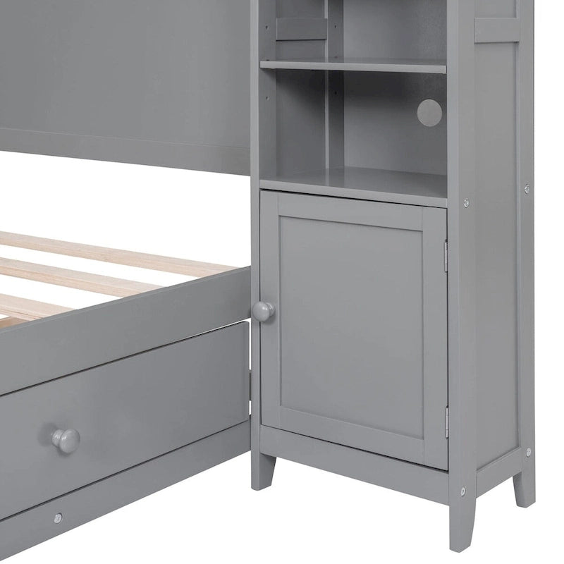 Lit en bois pleine grandeur