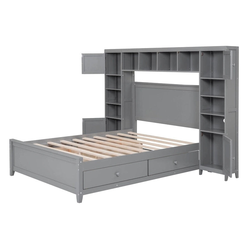 Lit en bois pleine grandeur