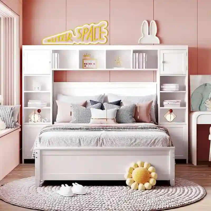 Lit en bois pleine grandeur