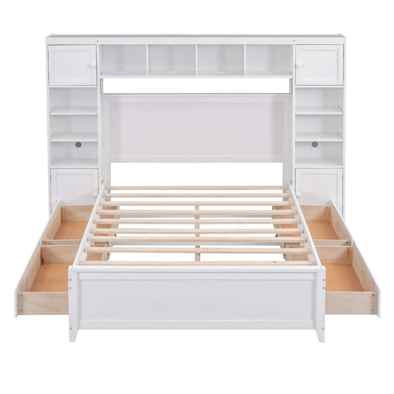 Lit en bois pleine grandeur