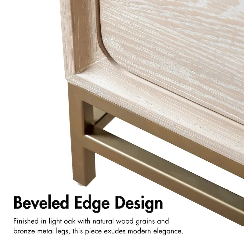Ensemble de chambre à coucher trois pièces en bois massif comprenant un lit et deux tables de chevet