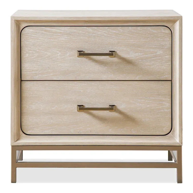 Ensemble de chambre à coucher trois pièces en bois massif comprenant un lit et deux tables de chevet