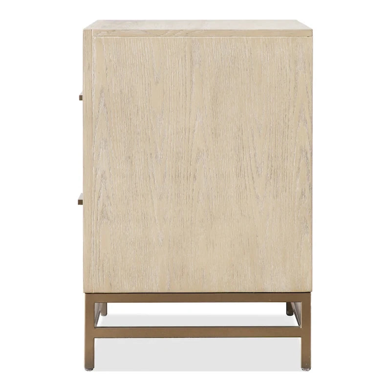 Ensemble de chambre à coucher trois pièces en bois massif comprenant un lit et deux tables de chevet