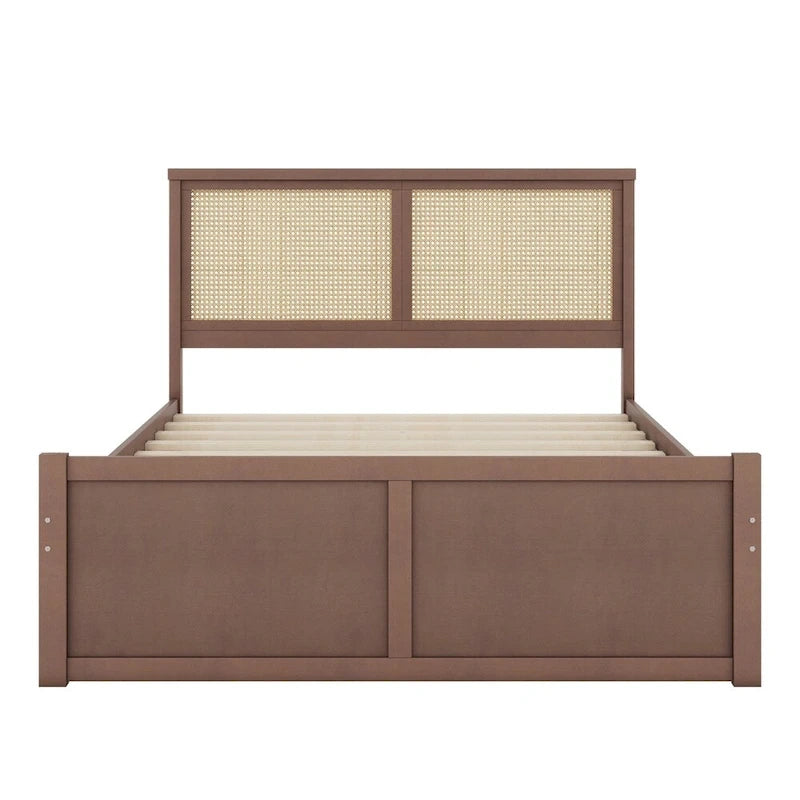Lit plate-forme de rangement en bois
