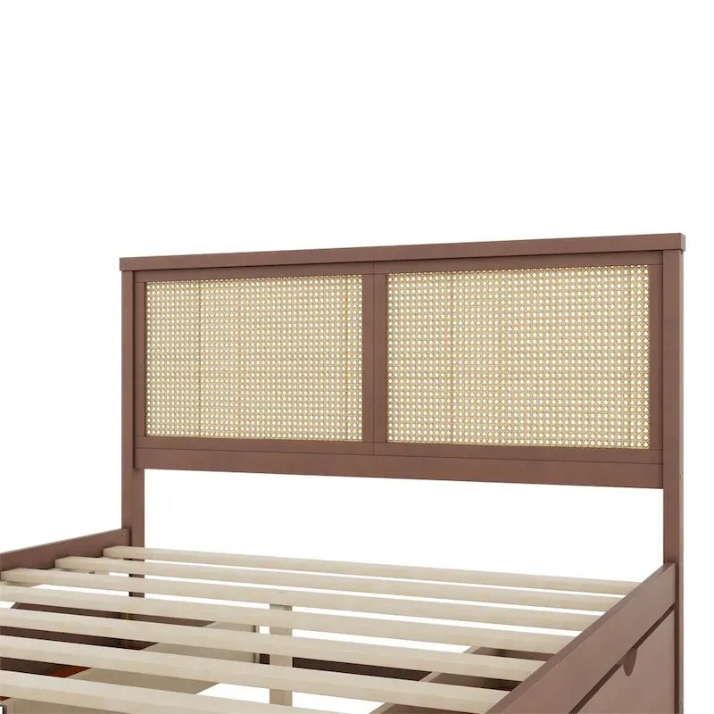 Lit plate-forme de rangement en bois