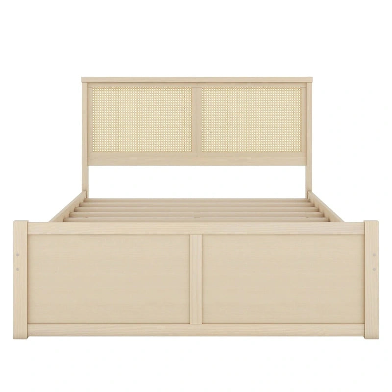 Lit plate-forme de rangement en bois
