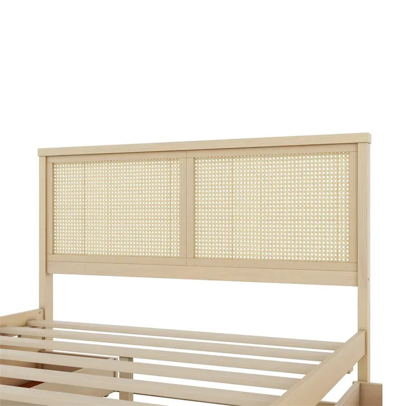 Lit plate-forme de rangement en bois
