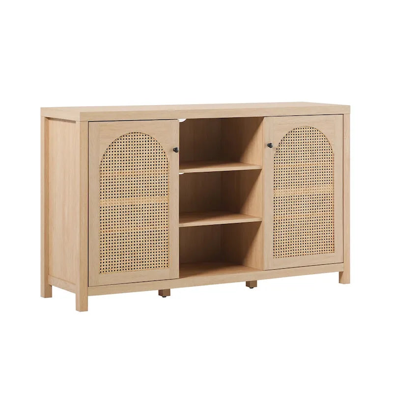 Meuble d'appoint double porte de style transitionnel