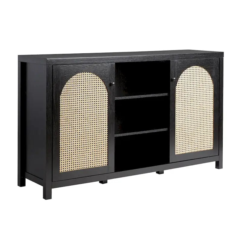 Meuble d'appoint double porte de style transitionnel