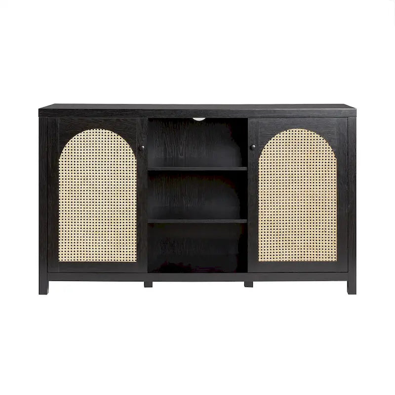 Meuble d'appoint double porte de style transitionnel