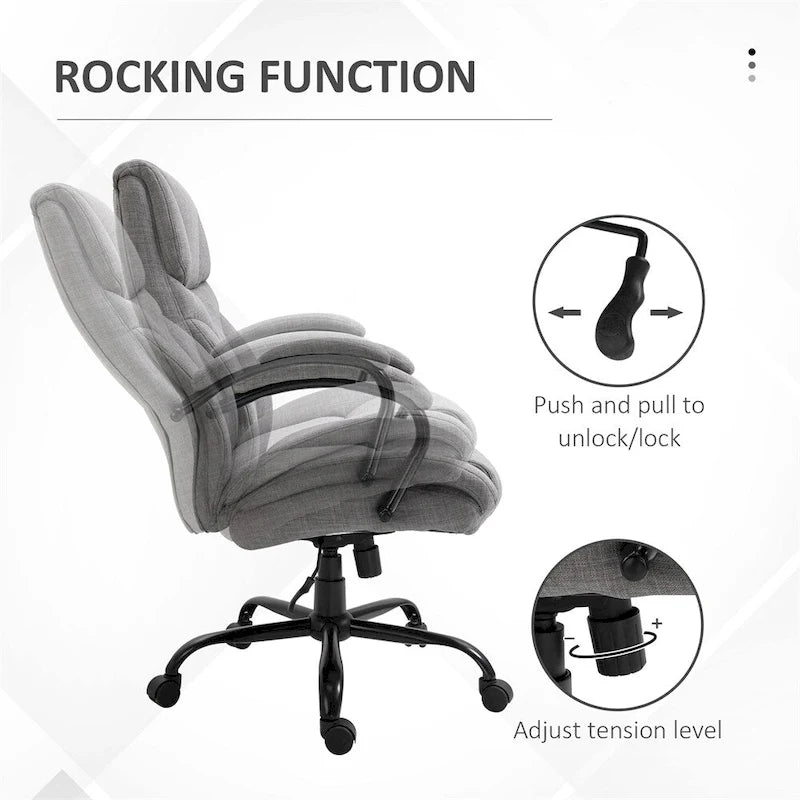 Grand fauteuil de bureau surélevé
