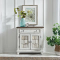 Meuble d'appoint blanc et tabac