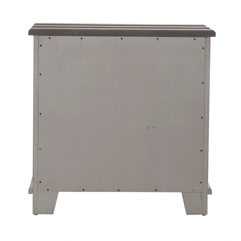 Meuble d'appoint blanc et tabac