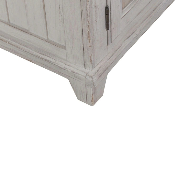 Meuble d'appoint blanc et tabac