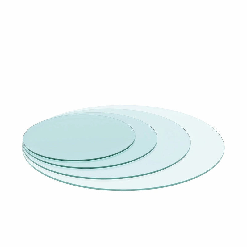 Dessus de table rond en verre trempé
