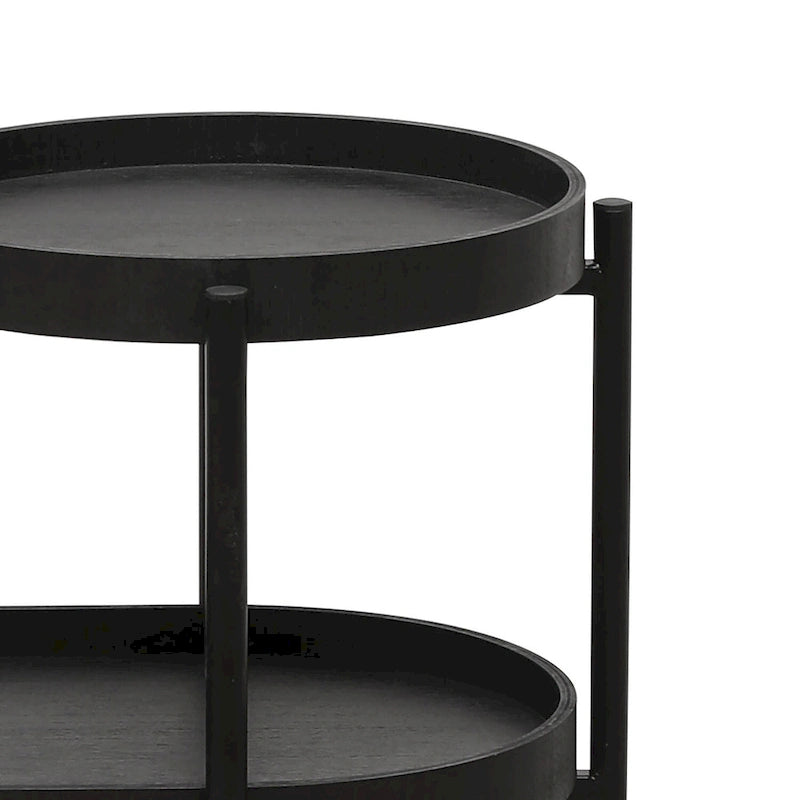 Table d'appoint double couche au design minimaliste